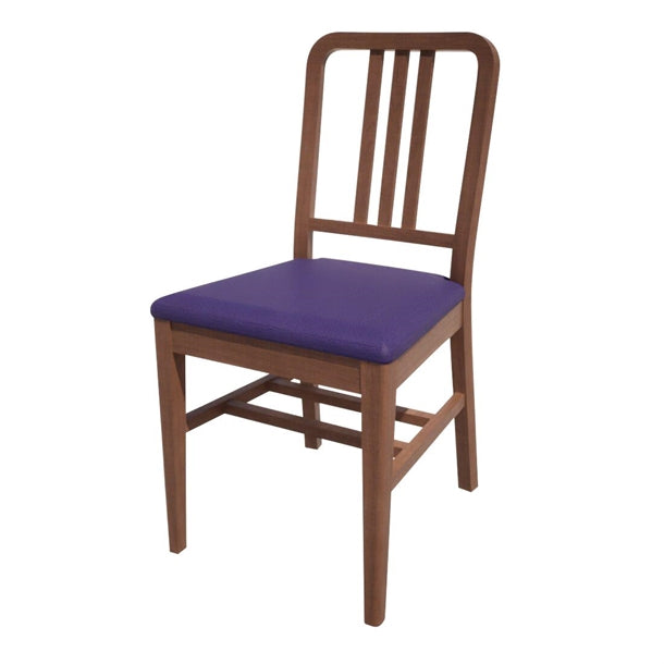Bolero Bespoke Vicky Side Chair in Blue/Walnut - HT917 All Chairs Bolero Bespoke