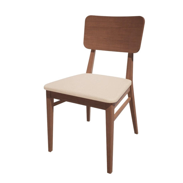 Bolero Bespoke Brenda Side Chair in Cream/Walnut - HT927 All Chairs Bolero Bespoke