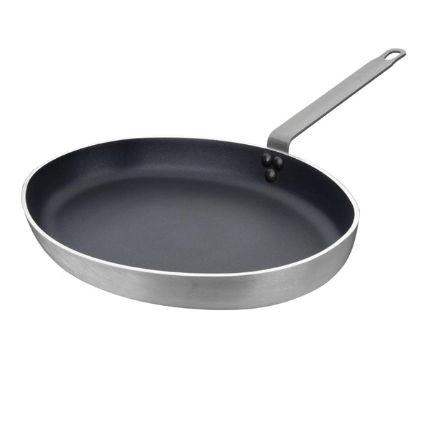 Vogue Aluminium Non-stick Teflon Platinum Plus Oval Frying Pan 40cm - HT992 Vogue