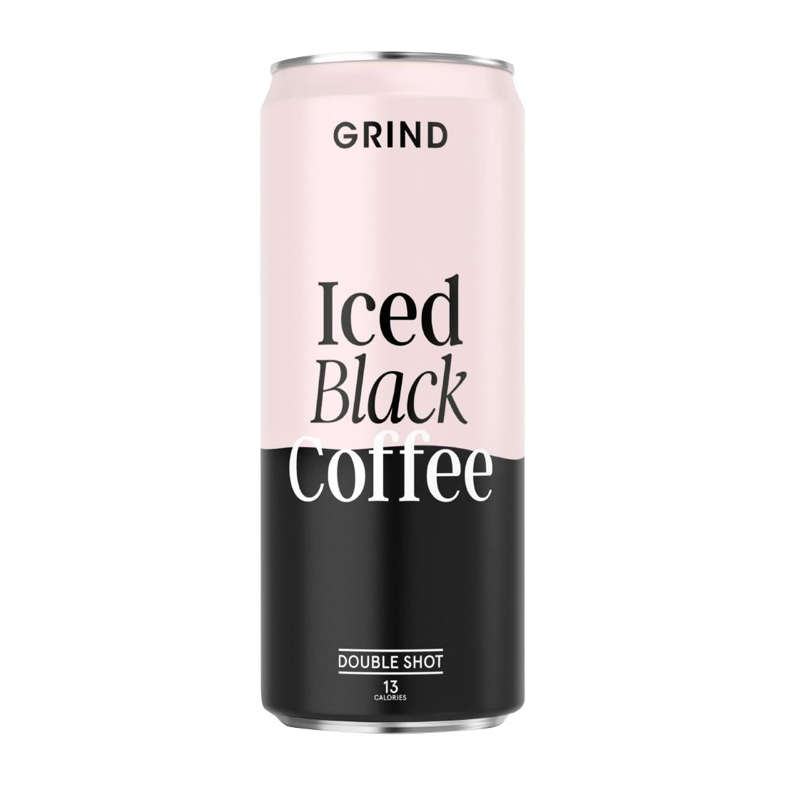 Grind Iced Black Coffee Cans 250ml (Pack of 8) - KA271 Grind