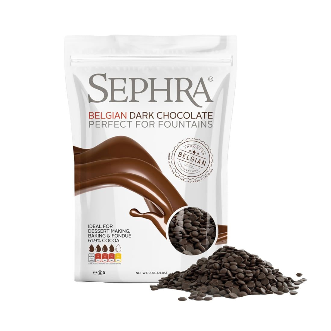 Sephra Luxury Belgian Dark Chocolate 2.5kg - HU102 Sephra