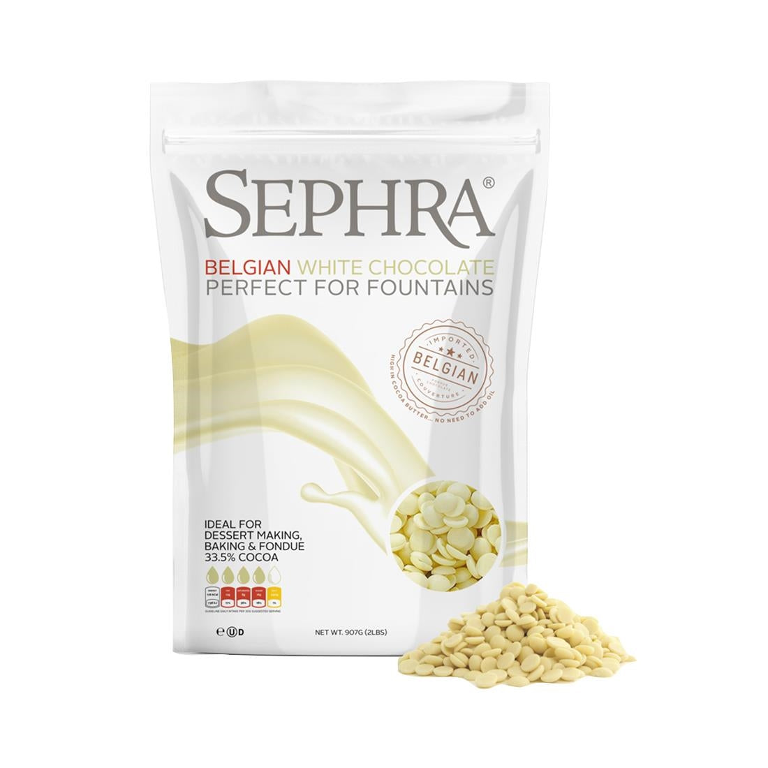 Sephra Luxury Belgian White Chocolate 2.5kg - HU104 Sephra