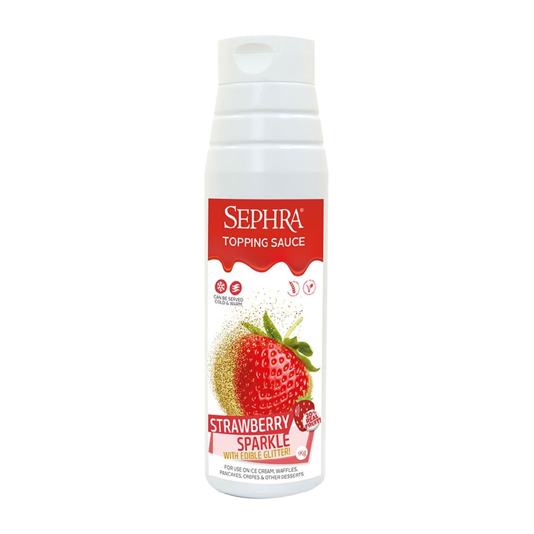 Sephra Strawberry Sparkle Topping Sauce 1kg - HU122 Sephra