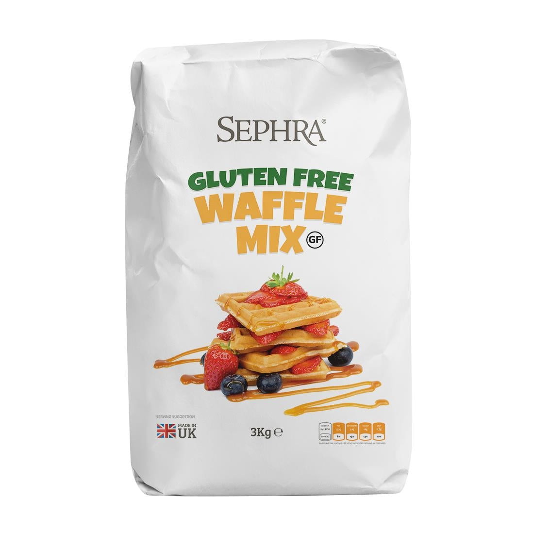 Sephra Gluten-Free Waffle Mix 3kg (Pack of 4) - HU130 Sephra