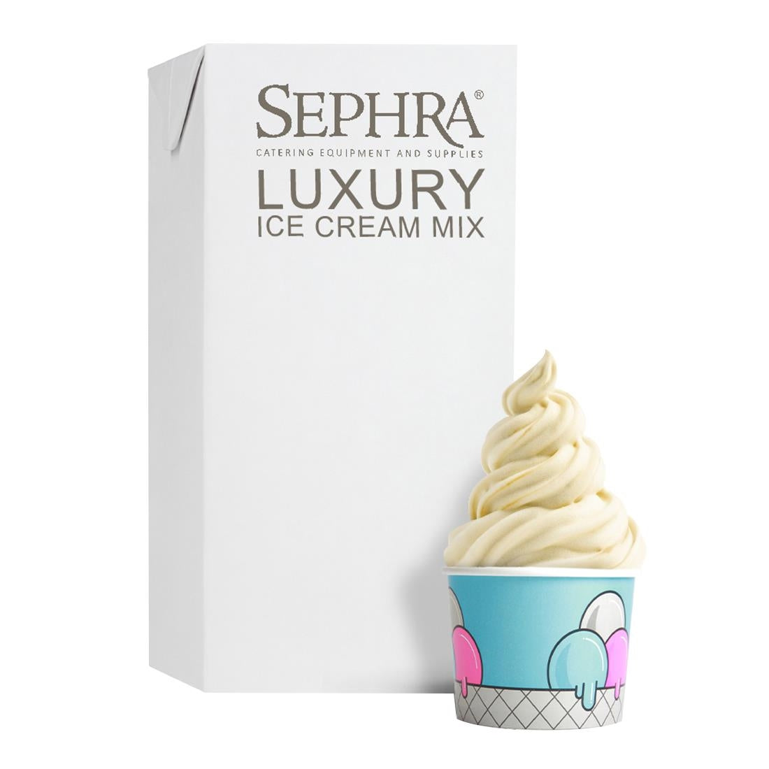 Sephra Luxury Soft Serve Ice Cream Mix 1Ltr (Pack of 12) - HU134 Sephra