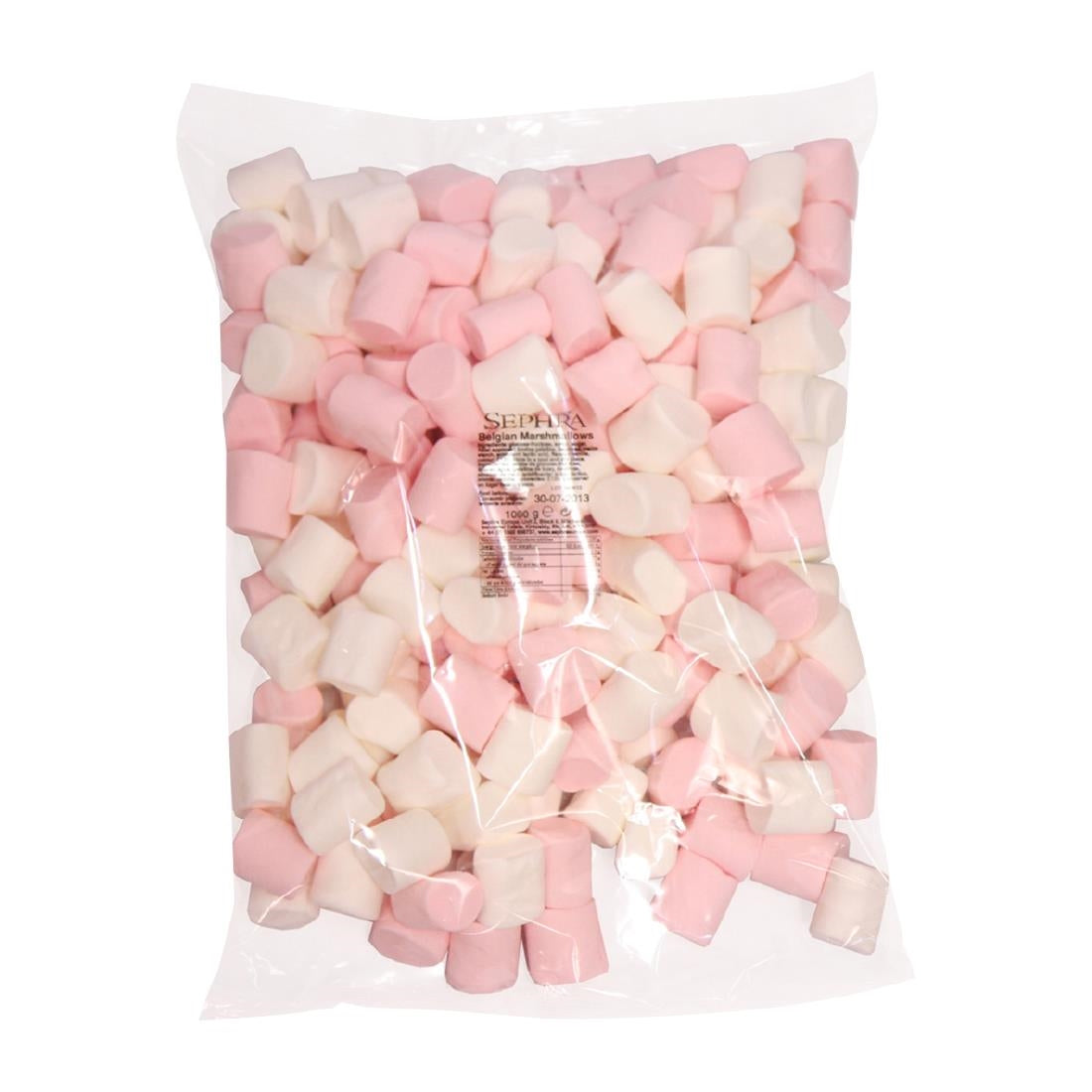 Sephra Pink and White Halal Mini Marshmallows 1kg - HU135 Sephra