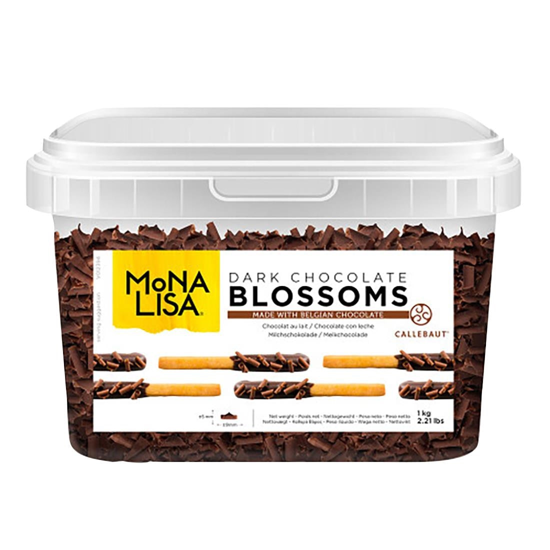Mona Lisa Dark Chocolate Blossoms 1kg - HU145 Callebaut