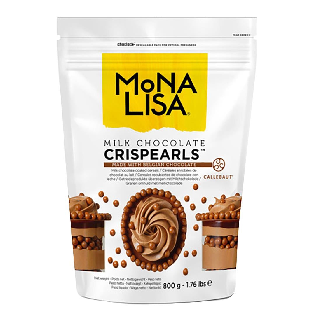 Mona Lisa Milk Chocolate Crispearls 800g - HU148 Callebaut