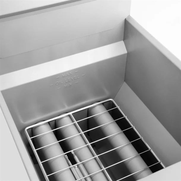 Buffalo Twin Basket Single Tank Freestanding Gas Fryer 28Ltr - HU199 Freestanding Gas Fyers Buffalo