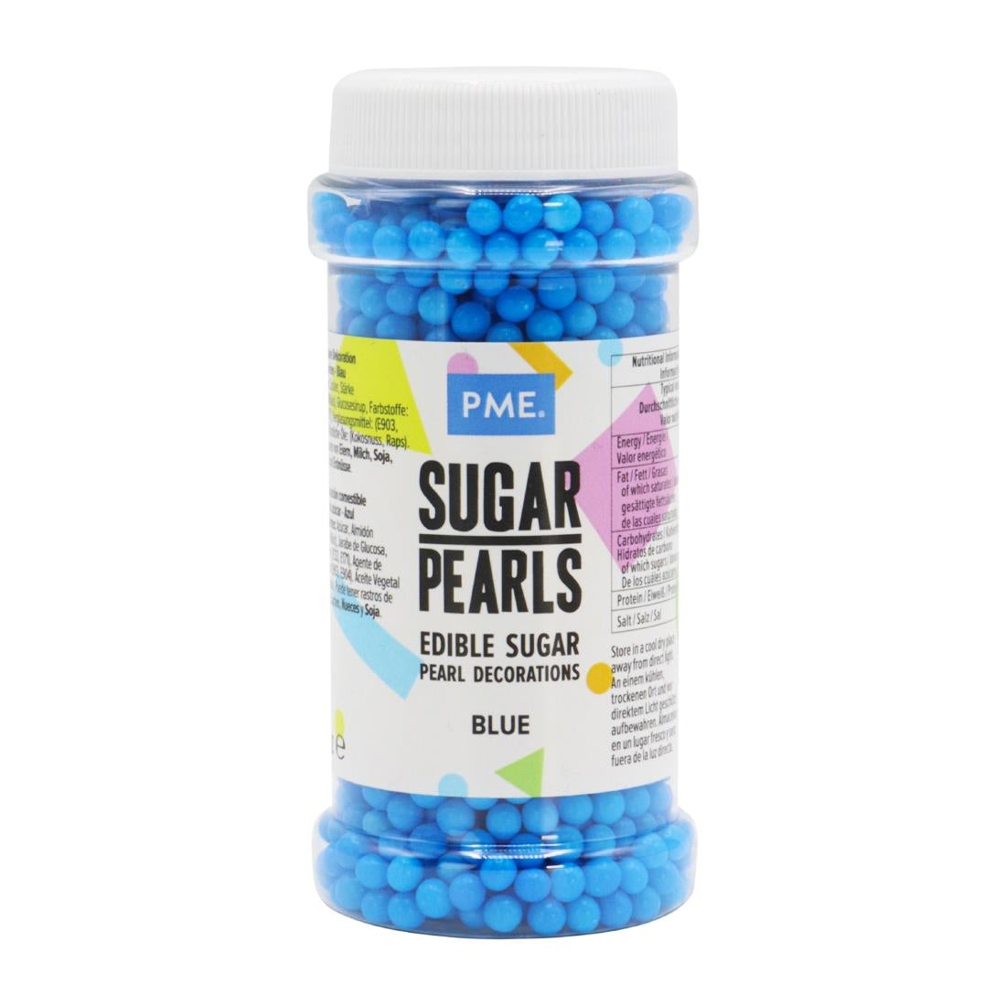 PME Sugar Pearls 100g - Blue - HU210 PME