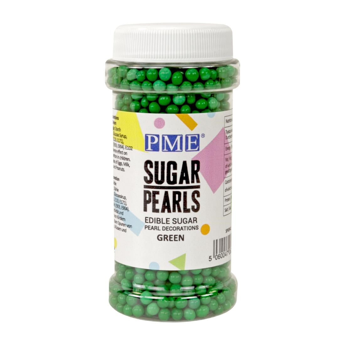 PME Sugar Pearls 100g - Green - HU211 PME