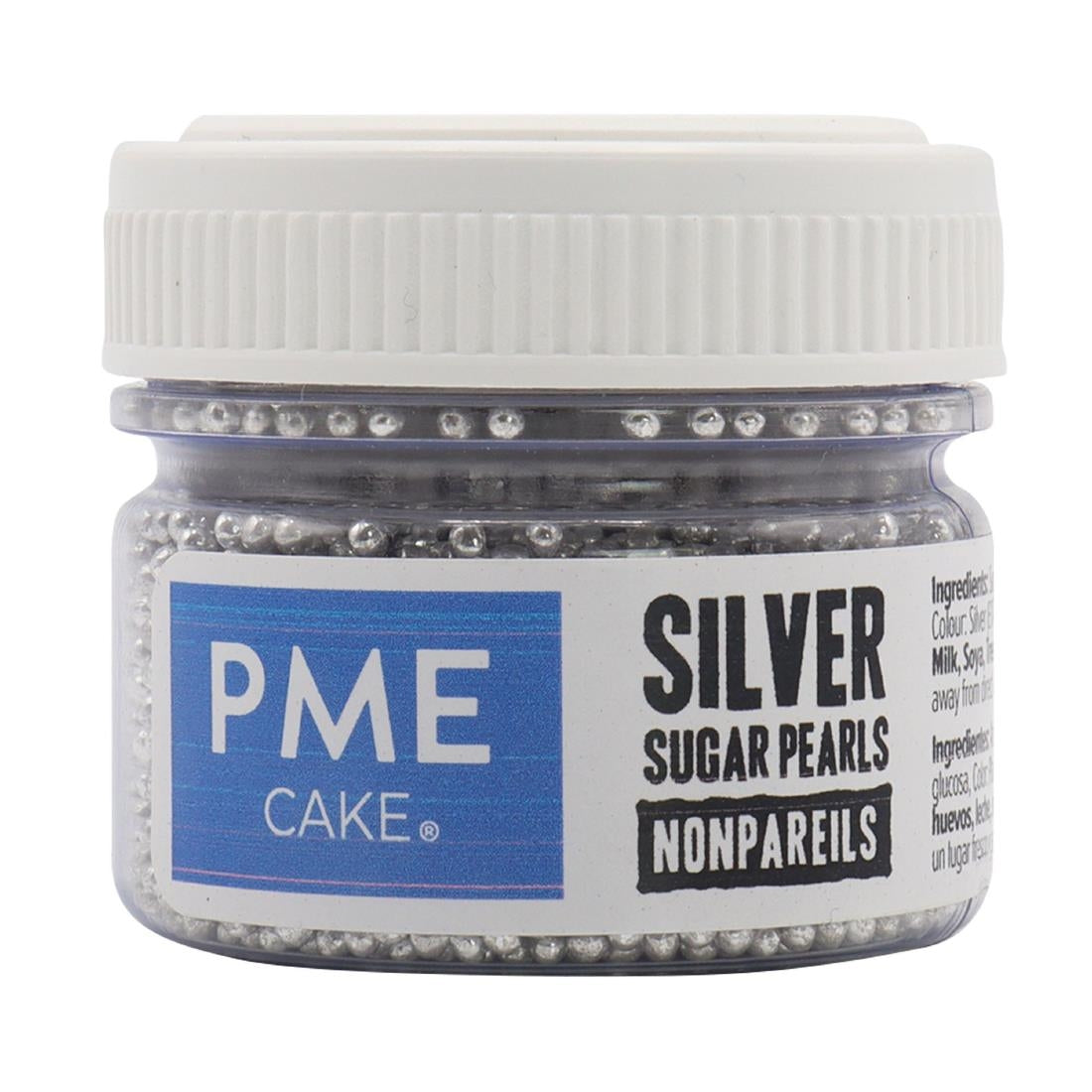 PME Silver Sugar Pearls 25g - Nonpareils - HU229 PME