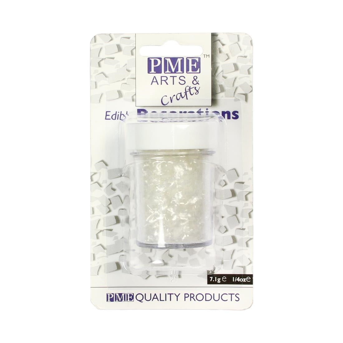 PME Glitter Flakes 7.1g - White - HU327 PME