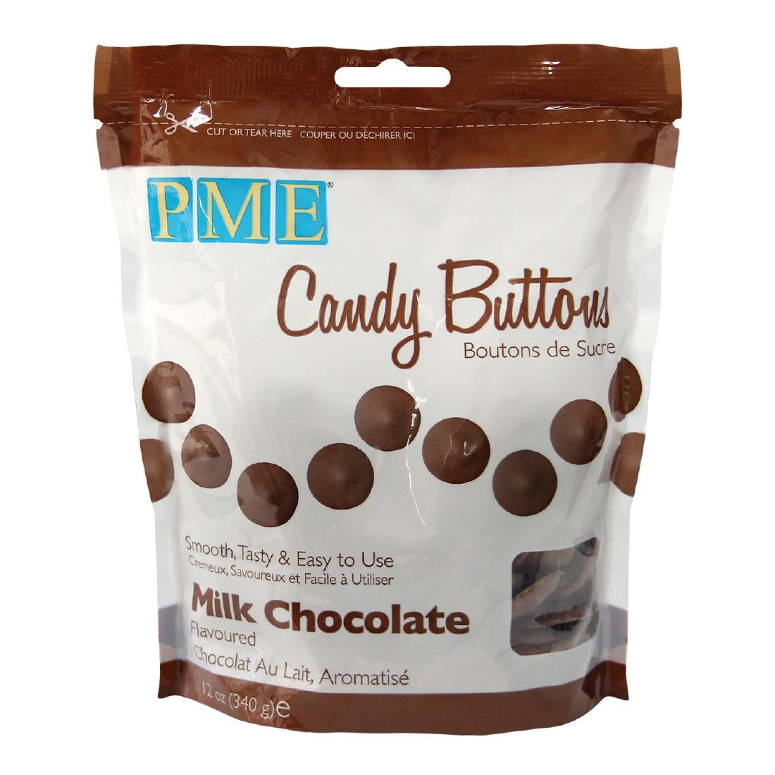PME Candy Buttons Milk Chocolate 340g - HU351 PME