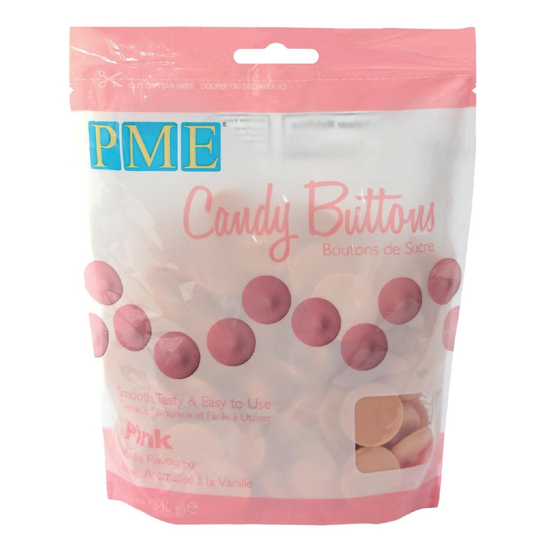 PME Candy Buttons Pink 340g - HU353 PME