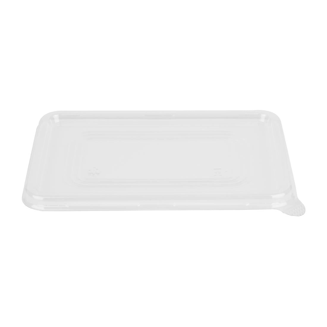 Fiesta Recyclable PET Lids for Bagasse Container Bases (Pack of 100) - HW038 Takeaway Food Containers Fiesta Compostable