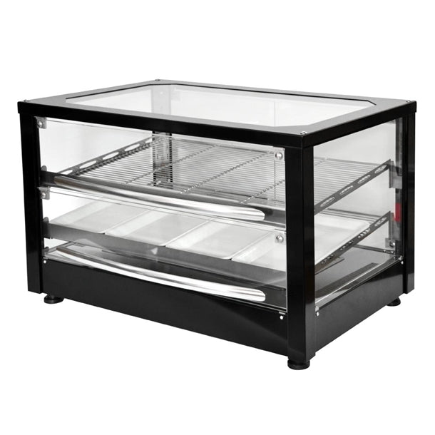 Roller Grill Self Serve Heated Display Cabinet Black Finish WD780SN-SS - HW158 Roller Grill