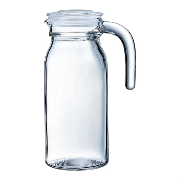 Arcoroc Spring Jugs with Glass Lid 1Ltr (Pack of 6) - HW273 Jugs, Pitchers, Decanters & Carafes Arcoroc