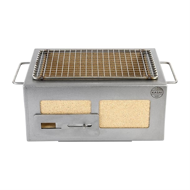 Kasai Nano Pro Konro Hibachi Grill with Stainless Steel Frame For 2 - 3 People - HW412 Konro Hibachi Grills Kasai