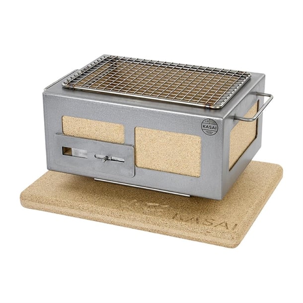 Kasai Nano Pro Konro Hibachi Grill with Stainless Steel Frame For 2 - 3 People - HW412 Konro Hibachi Grills Kasai