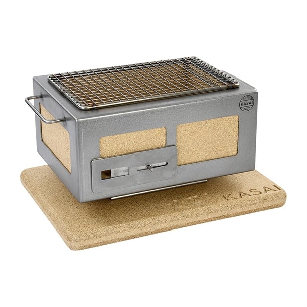 Kasai Nano Pro Konro Hibachi Grill with Stainless Steel Frame For 2 - 3 People - HW412 Konro Hibachi Grills Kasai