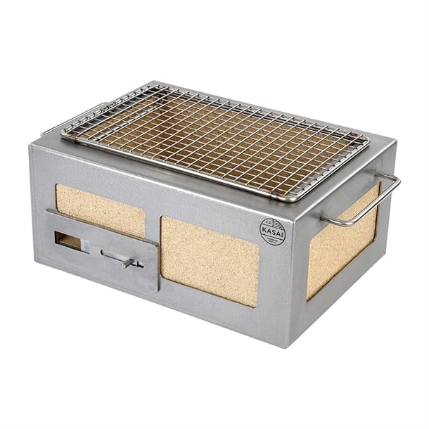 Kasai Nano Pro Konro Hibachi Grill with Stainless Steel Frame For 2 - 3 People - HW412 Konro Hibachi Grills Kasai