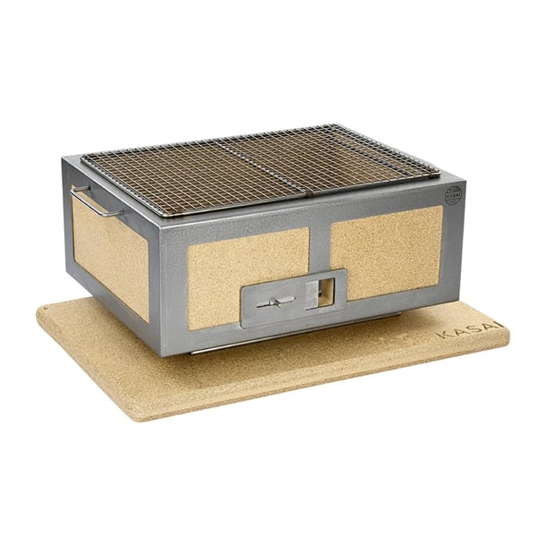 Kasai Medium Wide Konro Hibachi Grill with Stainless Steel Frame For 4 - 8 People - HW414 Konro Hibachi Grills Kasai