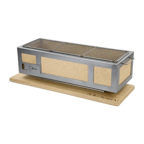 Kasai Medium Wide Konro Hibachi Grill with Stainless Steel Frame For 8 - 12 People - HW416 Konro Hibachi Grills Kasai