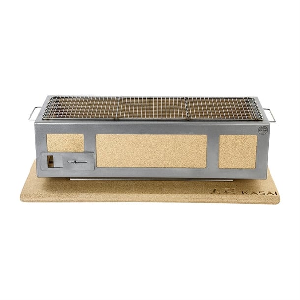 Kasai Medium Wide Konro Hibachi Grill with Stainless Steel Frame For 8 - 12 People - HW416 Konro Hibachi Grills Kasai