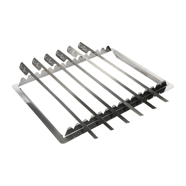 Kasai Konro Skewer Rack & 6 Skewers for Medium Wide Konro Grill SVT-16055 - HW436 Kasai