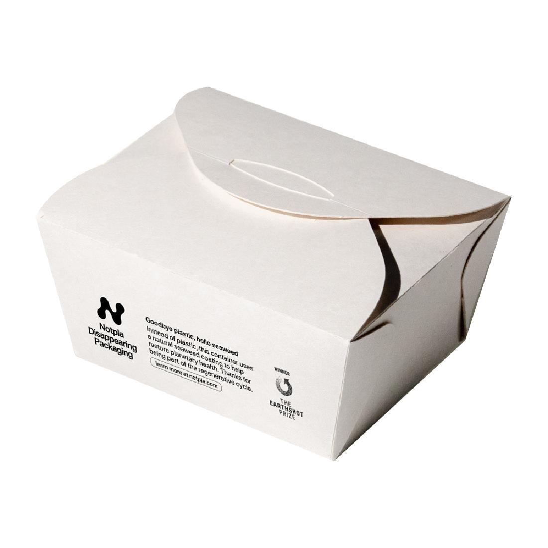 Notpla Small Takeaway Boxes White 800ml (Pack of 500) - HW501 Takeaway Food Containers Notpla