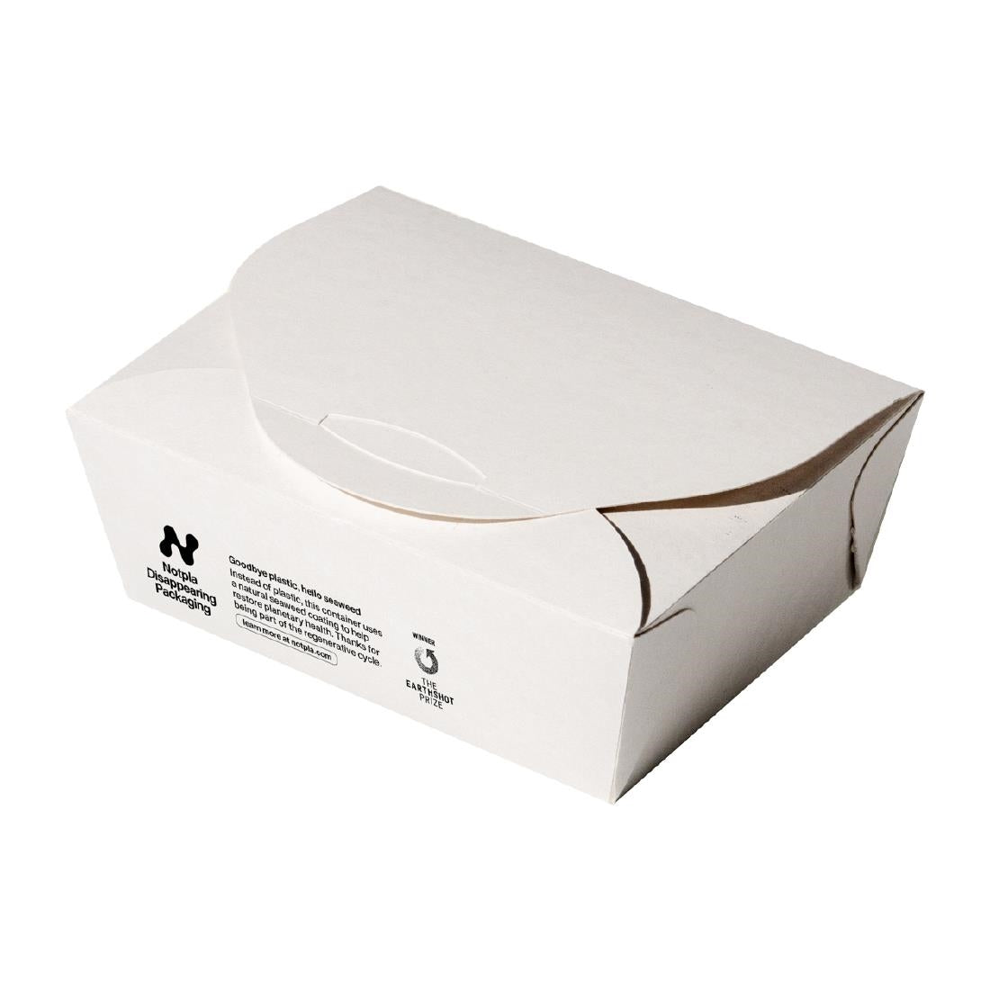 Notpla Medium Takeaway Boxes 1200ml - White (Pack of 250) - HW502 Takeaway Food Containers Notpla