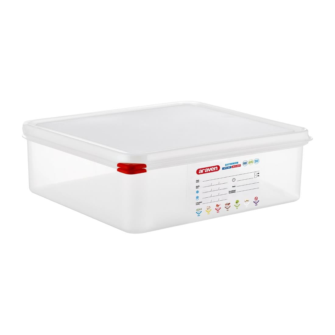 Araven Transparent Airtight Container GN 2/3 100mm 9Ltr - HW676 Araven