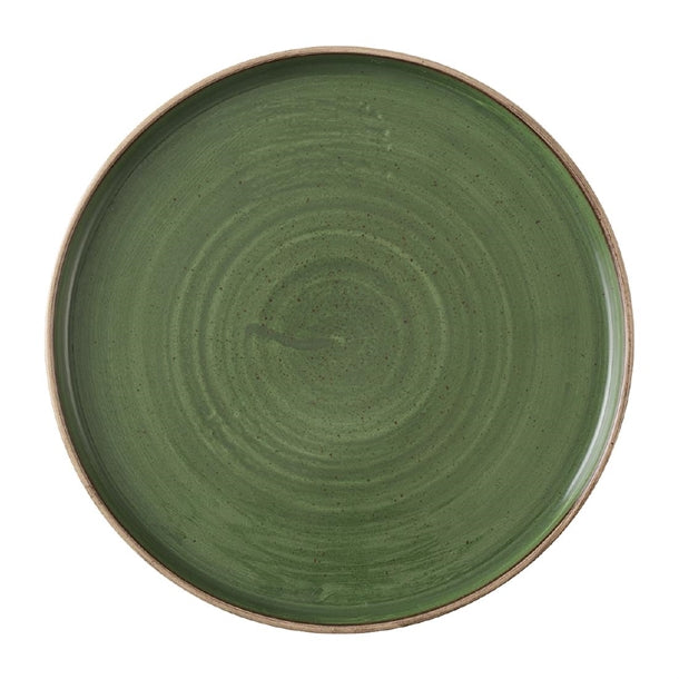 Churchill Stonecast Sorrel Green Walled Plates 255mm (Pack of 6) - HX012 Plates Churchill Super Vitrified