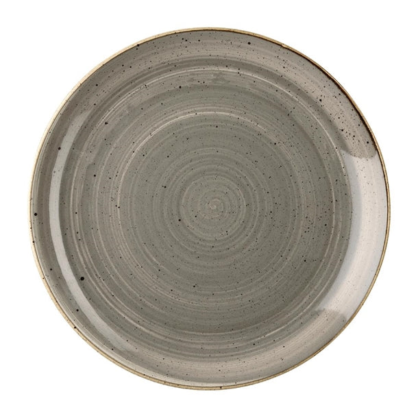 Churchill Stonecast Grey Coupe Plates 228mm (Pack of 12) - HX023 Plates Churchill Super Vitrified
