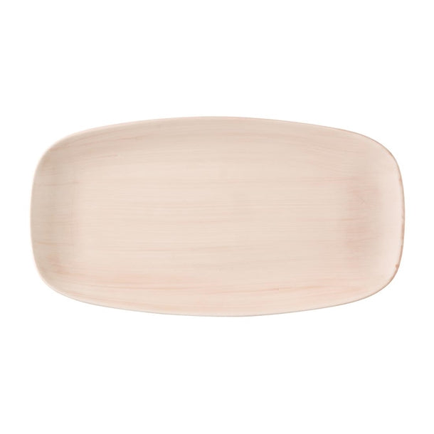 Churchill Stonecast Canvas Coral Chefs Oblong Plates 280 x 152mm (Pack of 12) - HX088 Plates Churchill Super Vitrified