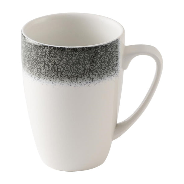 Churchill Studio Prints Raku Quartz Black Profile Mug 355ml (Pack of 12) - HX123 Churchill Super Vitrified Churchill Super Vitrified