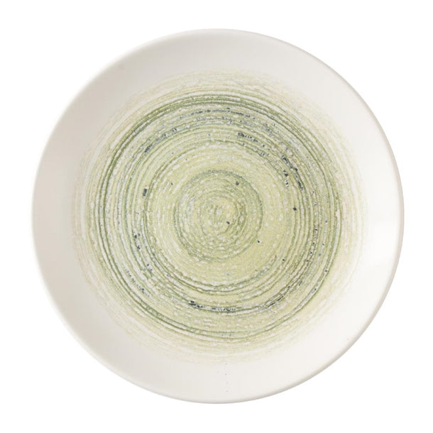 Churchill Elements Fern Evolve Coupe Plates 220mm (Pack of 12) - HX139 Plates Churchill Super Vitrified