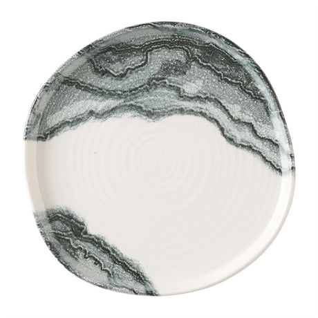 Churchill Tide Black Organic Walled Plates 203mm (Pack of 6) - HX185 Plates Churchill Super Vitrified