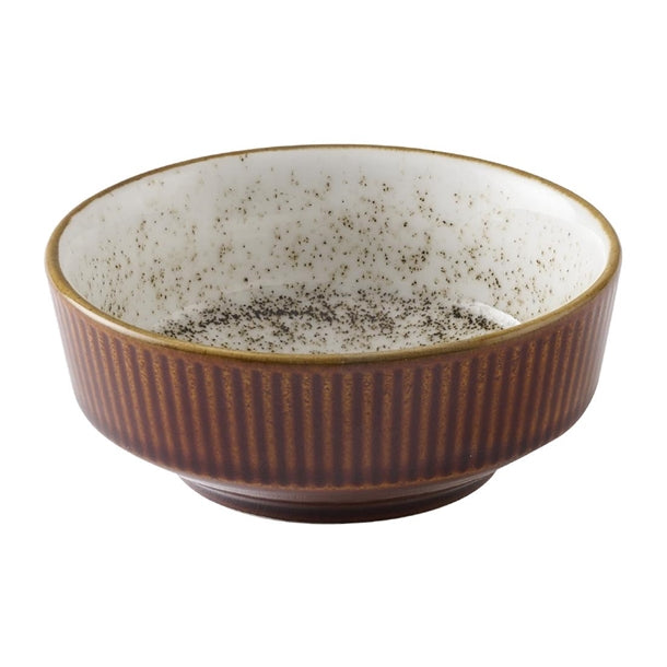 Churchill Nourish Cinnamon Brown Barley White Kochi Shallow Bowls 266ml (Pack of 12) - HX196 Bowls Churchill Super Vitrified