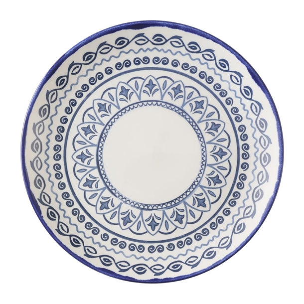 Dudson Harvest Moresque Coupe Plates Blue 222mm (Pack of 12) - HX223 Plates Dudson