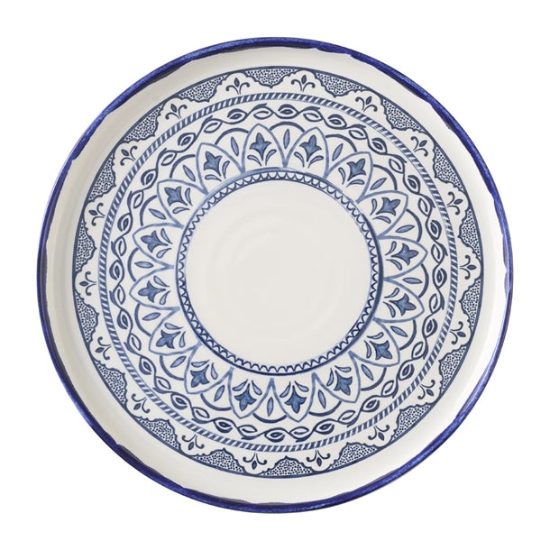 Dudson Harvest Moresque Walled Plates Blue 254mm (Pack of 6) - HX227 Plates Dudson