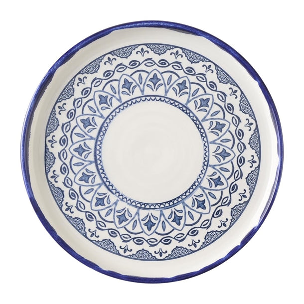 Dudson Harvest Moresque Walled Plates Blue 210mm (Pack of 6) - HX228 Plates Dudson