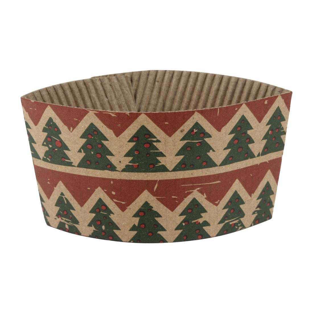 Fiesta Recyclable Christmas Cup Sleeves for 8oz Hot Cups (Pack of 100) - HX284 Cup Holders & Stirrers Fiesta Recyclable