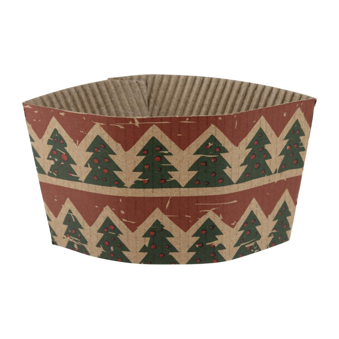 Fiesta Recyclable Christmas Cup Sleeves for 12oz Hot Cups (Pack of 100) - HX285 Cup Holders & Stirrers Fiesta Recyclable