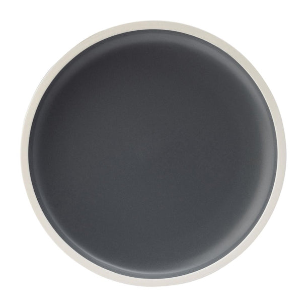 Utopia Forma Plates Charcoal 210mm (Pack of 6) - HX339 Plates Utopia