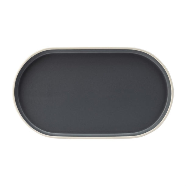 Utopia Forma Platters Charcoal 310x175mm (Pack of 6) - HX347 Utopia Crockery Utopia