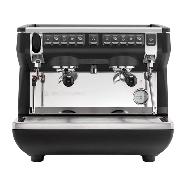 Nuova Simonelli Appia Compact 2 Group Coffee Machine with Autosteam Wand Black - HX405 Nuova Simonelli