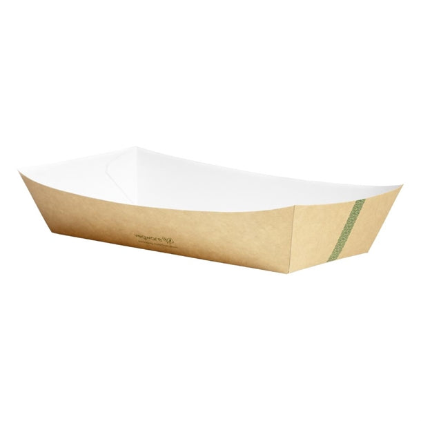 Vegware Kraft Food Tray Large 9x6" (Pack of 600) - HX480 Takeaway Food Containers Vegware