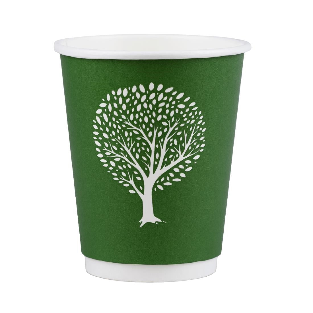 Vegware Green Tree Double Wall Hot Cups 12oz 89-Series (Pack of 500) - HX487 Disposable Cups Vegware